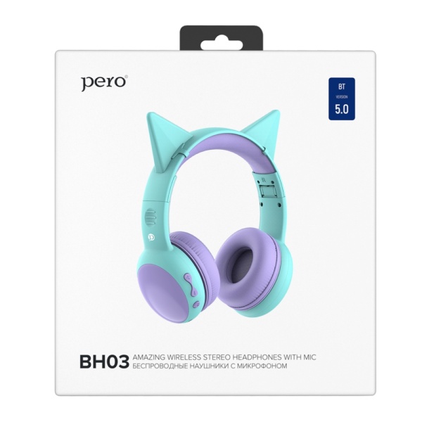 Наушники беспроводные PERO BH03, "тиффани"